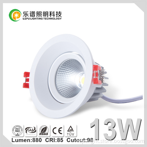 cob 13w cri85ra 800-880lumen color temperature 2700k/3000k/4000k/5000k